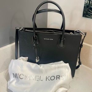 Michael Kors black tote bag